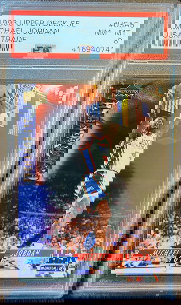 Michael Jordan 1993 Upper Deck UD SE USA Trade PSA 8 Nm-Mt