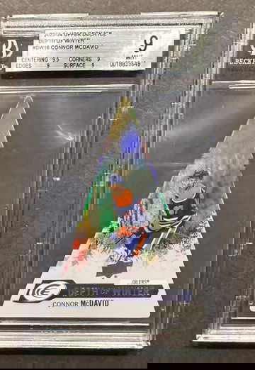 2023-24 Upper Deck Ice Connor McDavid Depth of Winter BGS 9 Mint