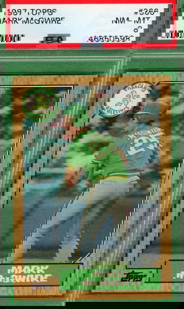 1987 Topps Mark McGwire PSA 8 Near Mint to Mint