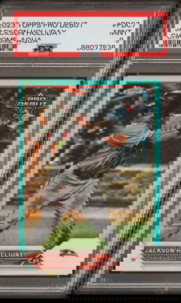 2023 Topps Chrome Pro Debut Jackson Holliday Aqua Refractor #/75 #PDC7 PSA 9 [BL-3B.46]