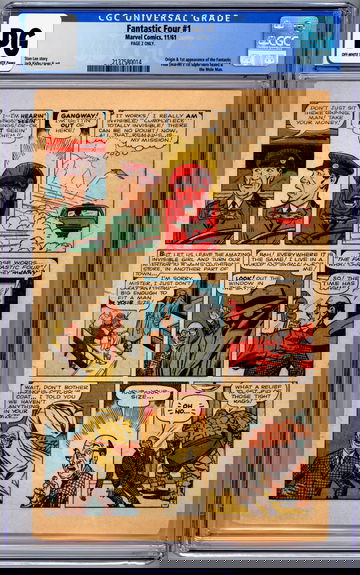 FANTASTIC FOUR #1 CGC PG *SINGLE PG 2 ONLY* STAN LEE ORIGIN STORY JACK KIRBY ART 1961