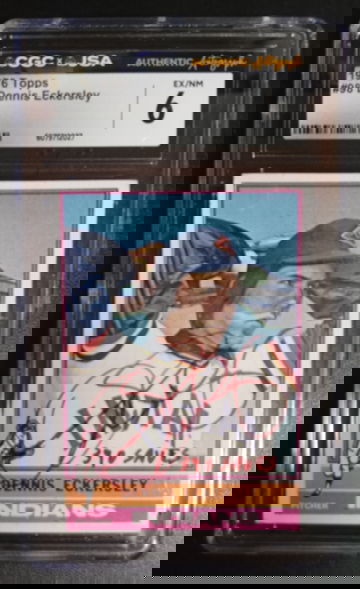 1976 Topps #98 Dennis Eckersley RC CGC 6 JSA Authentic Auto 