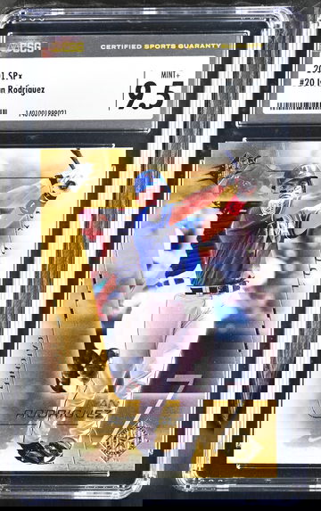 2001 Upper Deck SPX Ivan Rodriguez HOF CSG 9.5 Mint Plus
