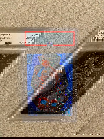 2022 Panini Select Blue Disco Prizm #167 Jalen Williams Rookie /25