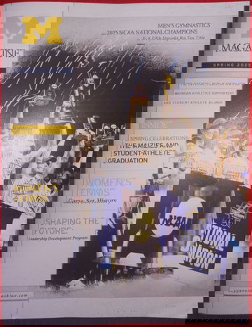 University of Michigan Wolverines Athletics Magazine Spring 2025 NCAA National Champions Men's Gymnastics