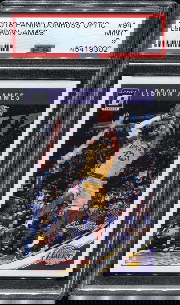 LeBron James 2018-19 Donruss Optic #94 PSA 9