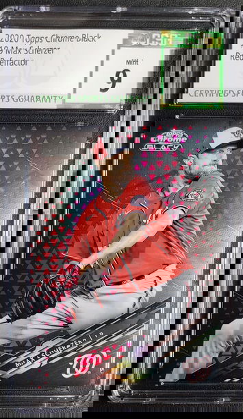 2020 Topps Chrome Black Red Refractor 5/5 #19 Max Scherzer CSG 9 MINT