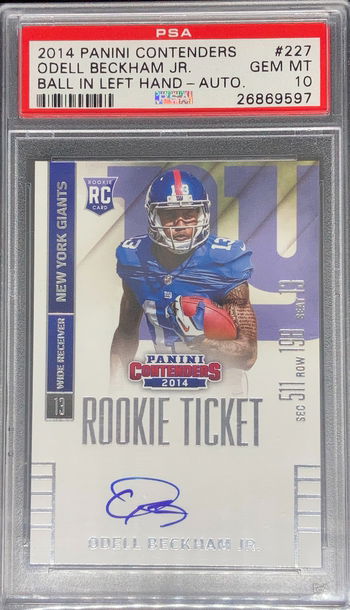 2014 Panini Contenders Odell Beckham Auto PSA 10