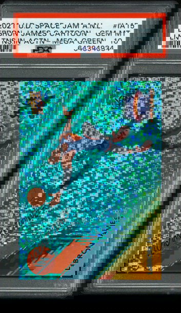 💎 2021 Upper Deck Space Jam LeBron James In Action Mega /599 POP 1 PSA 10 🐐🔥