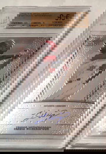 2011 LEAF METAL DRAFT #TW1 TRAVIS WHITHERSPOON GEM-MT 9.5