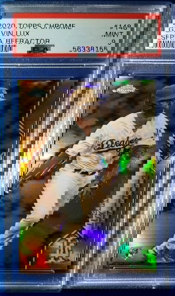 2020 Topps Chrome Gavin Lux Sepia Refractor #148 PSA 9