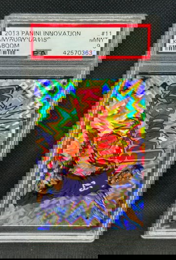 2013 Panini Innovation Anthony Davis KABOOM #11 PSA 9 Mint 1ST YEAR KABOOM