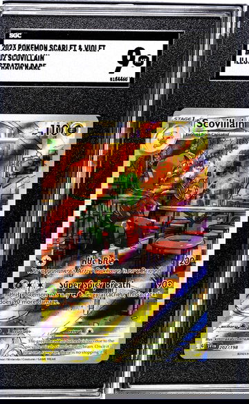 2023 Pokemon Scarlet & Violet #202 Scovillain Illustration Rare SGC 9