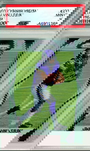 2017 PANINI PRIZM DALVIN COOK #231 PRIZM ROOKIE MINNESOTA VIKINGS RC PSA 9 MINT