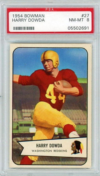 1954 Bowman Harry Dowda #27 PSA 8 P1328