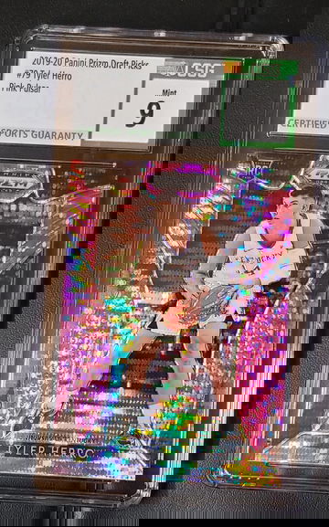 2019-20 Panini Prizm Draft Picks Pink Pulsar #79 TYLER HERRO RC CSG 9 MINT