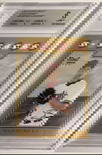 2008 Topps Update Max Scherzer Gold Border RC #UH280 540/2008 BGS 8