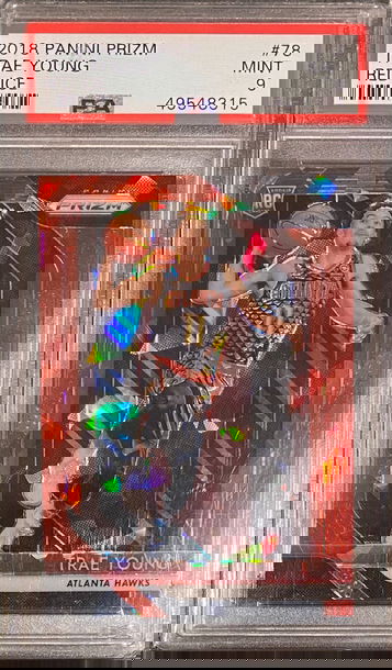 2018 Prizm Trae Young Red Ice Rookie PSA 9