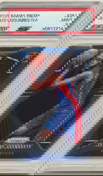 PSA 9 MINT! SEKOU DOUMBOUYA 2019 PANINI PRIZM BASE ROOKIE CARD PISTONS #261