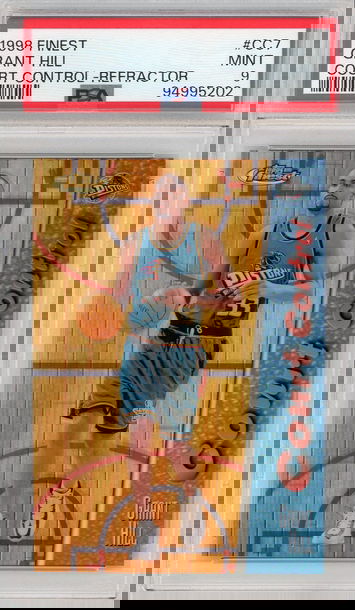 Grant Hill 1998 Finest Court Control Refractor /150 PSA 9