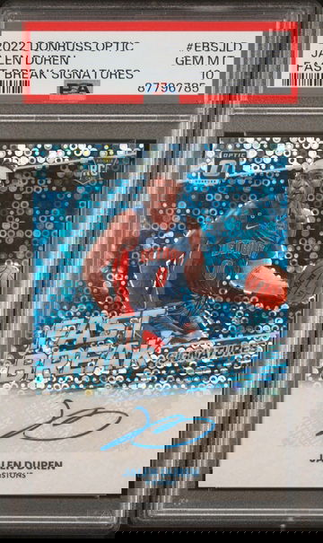 2022 Panini Optic Basketball Jalen Duren RC Fast Break Signatures PSA 10