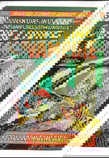 Adventure Into Fear #26 (1975) Marvel Value Stamp #75 Morbius