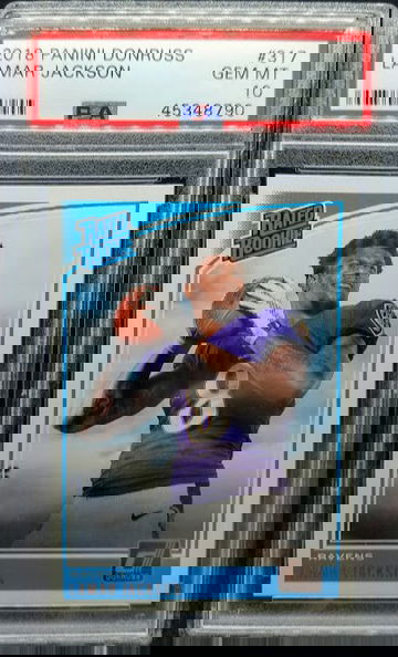 Lamar Jackson 2018 Panini Donruss RC Rookie # 317 Graded PSA Gem Mint 10