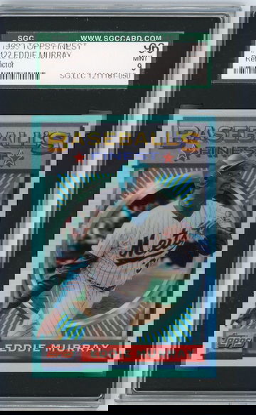 1993 TOPPS FINEST REFRACTOR #122 EDDIE MURRAY GRADED SGC 96 MINT 9