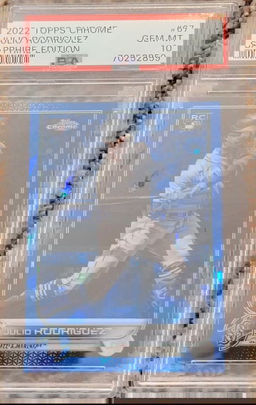 2022 Topps Chrome Julio Rodriguez Sapphire Edition PSA 10