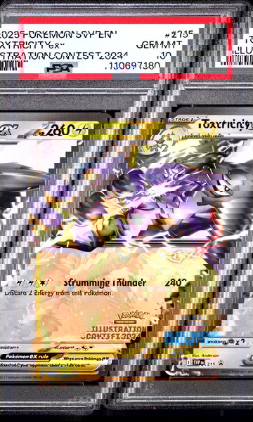 2025 Pokemon Scarlet and Violet Black Star Promo Illustration Contest 2024 Winner Toxtricity Ex #215 PSA 10