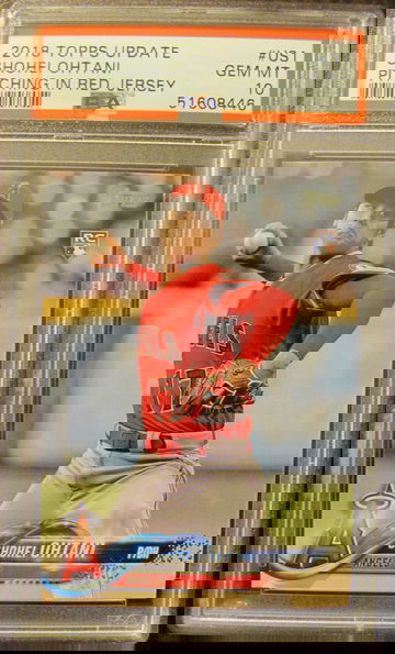 2018 Topps Update Shohei Ohtani Pitching In Red Jersey PSA 10 Gem-Mint