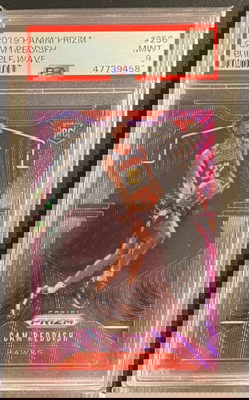 2019-20 Panini Prizm Cam Reddish Purple Wave Rookie PSA 9