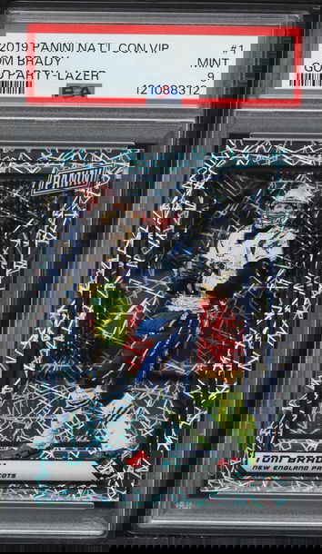 2019 Panini National Convention VIP Gold Party Lazer Tom Brady #1 PSA 9 MINT