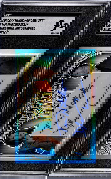 2024 Leaf Metal Pop Century CS2-45 Dean Cain / Teri Hatcher Platinum 1/1 AUTO SGC 9