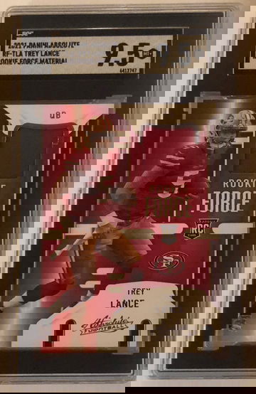 2021 Panini Absolute Trey Lance Rookie Force Material #RF-TLA  SGC 9.5