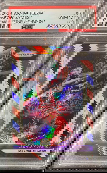 2018 Panini Prizm Lebron James Red White Blue Prizm PSA 10
