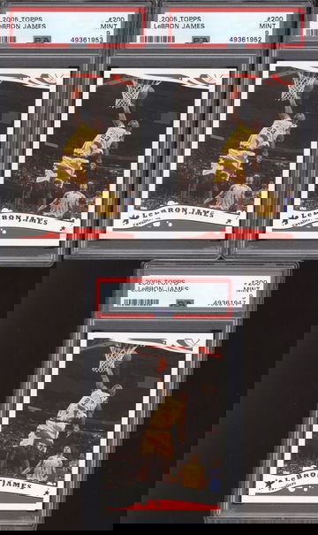 LOT x3 2005 Topps 200 LeBron James PSA 9 MINT