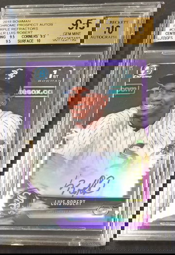 Luis Robert 2018 Bowman Chrome Purple Auto RC