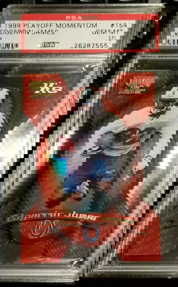 1999 Playoff Momentum X's Edgerrin James RC /300 PSA 10 Die-Cut Pop 5 HOF?