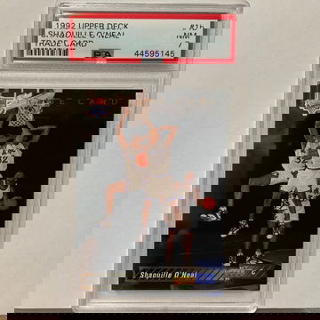 Shaquille O’Neal 1992-93 Upper Deck Trade Card # 1b PSA 7