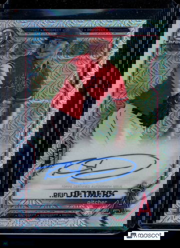 2021 Bowman Chrome Mega Box Reid Detmers Mojo Refractor Auto #BMA-RD Angels