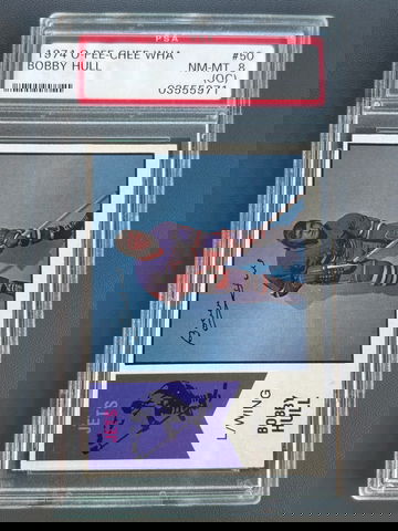 1974 O-Pee-Chee WHA Bobby Hull HOF PSA 8 (OC) Winnipeg Jets