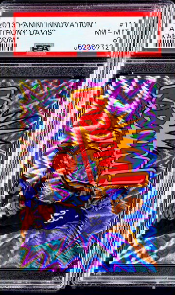 2013 Anthony Davis Panini Innovation Kaboom Holo Horizontal PSA 8 #11 KABOOM! SP First Year