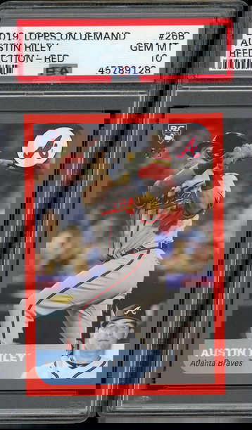 2019 TOPPS ON DEMAND Austin Riley BRAVES RED /5 ROOKIE PSA 10 POP 1!