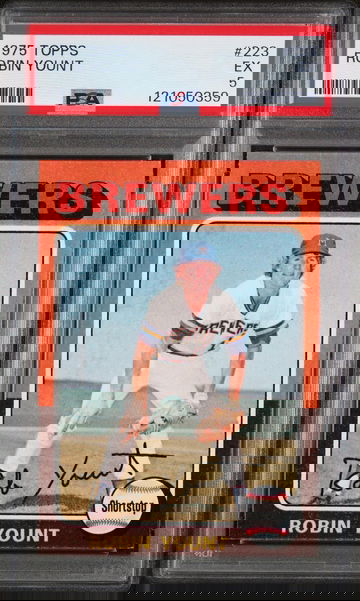 1975 Topps Baseball Robin Yount #223 RC PSA 5