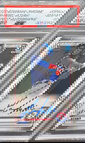 2020 Bowman Chrome Luisangel Acuna 1st Bowman Auto PSA 10