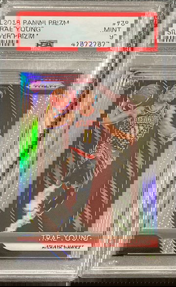 2018-19 Panini Prizm Trae Young Silver Rookie PSA 9