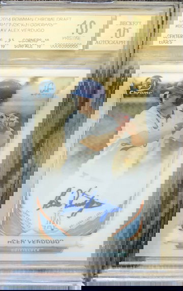 2014 Bowman Chrome Alex Verdugo Prospect Auto BGS Pristine 10/10 Autograph