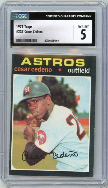 1971 Topps Cesar Cedeno Rookie #237 CGC 5 P1346