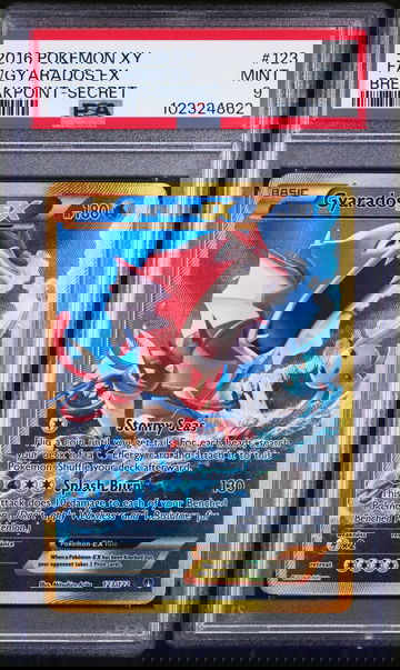 2016 Pokemon XY Breakpoint Secret Rare Gyarados Ex #123 PSA 9